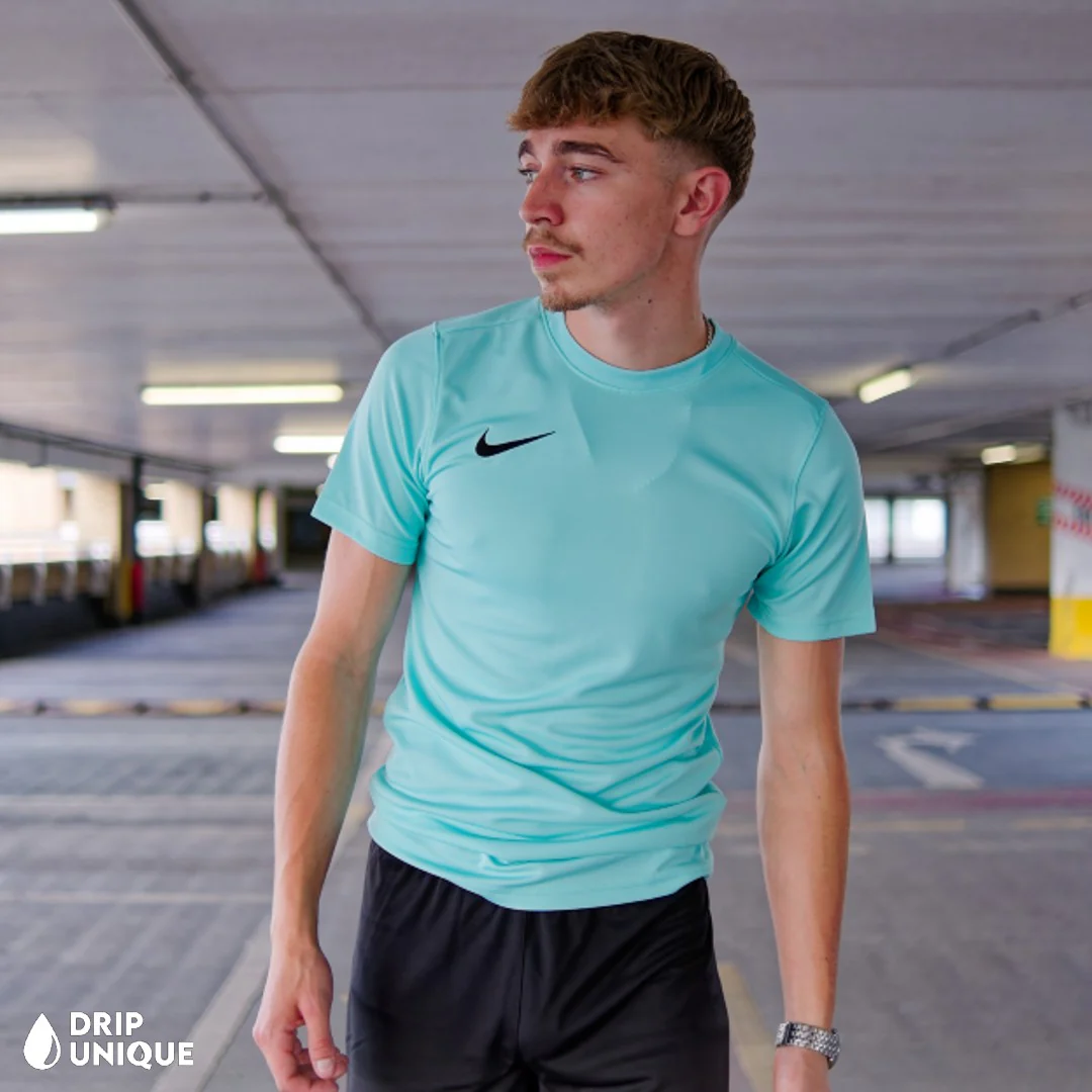 Nike Dri-Fit T-Shirt Turquoise Blue & Black Dri-Fit Shorts Set - Image 5