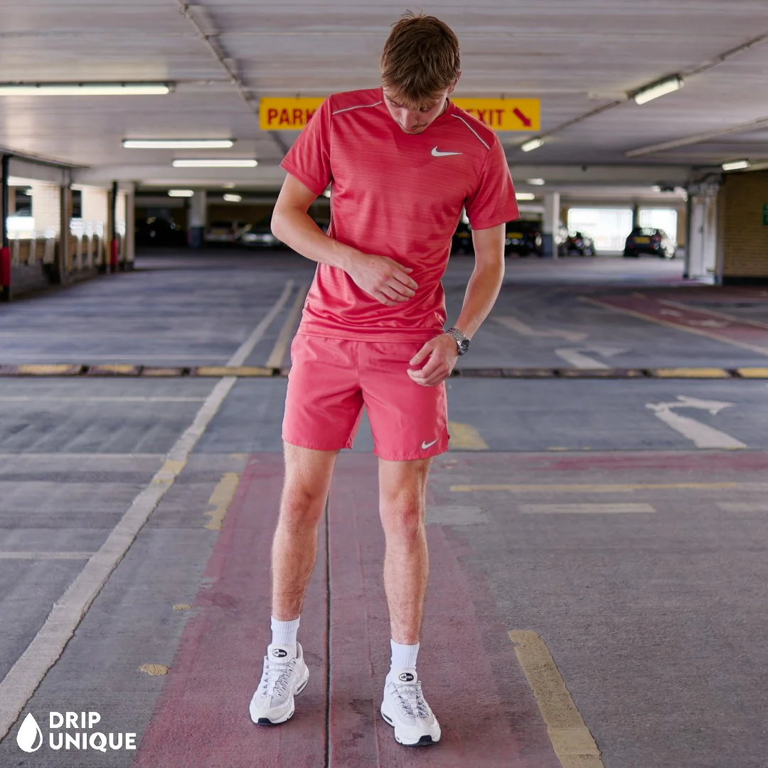 Nike Miler T-Shirt Adobe & Adobe Challenger Shorts Set - Image 3