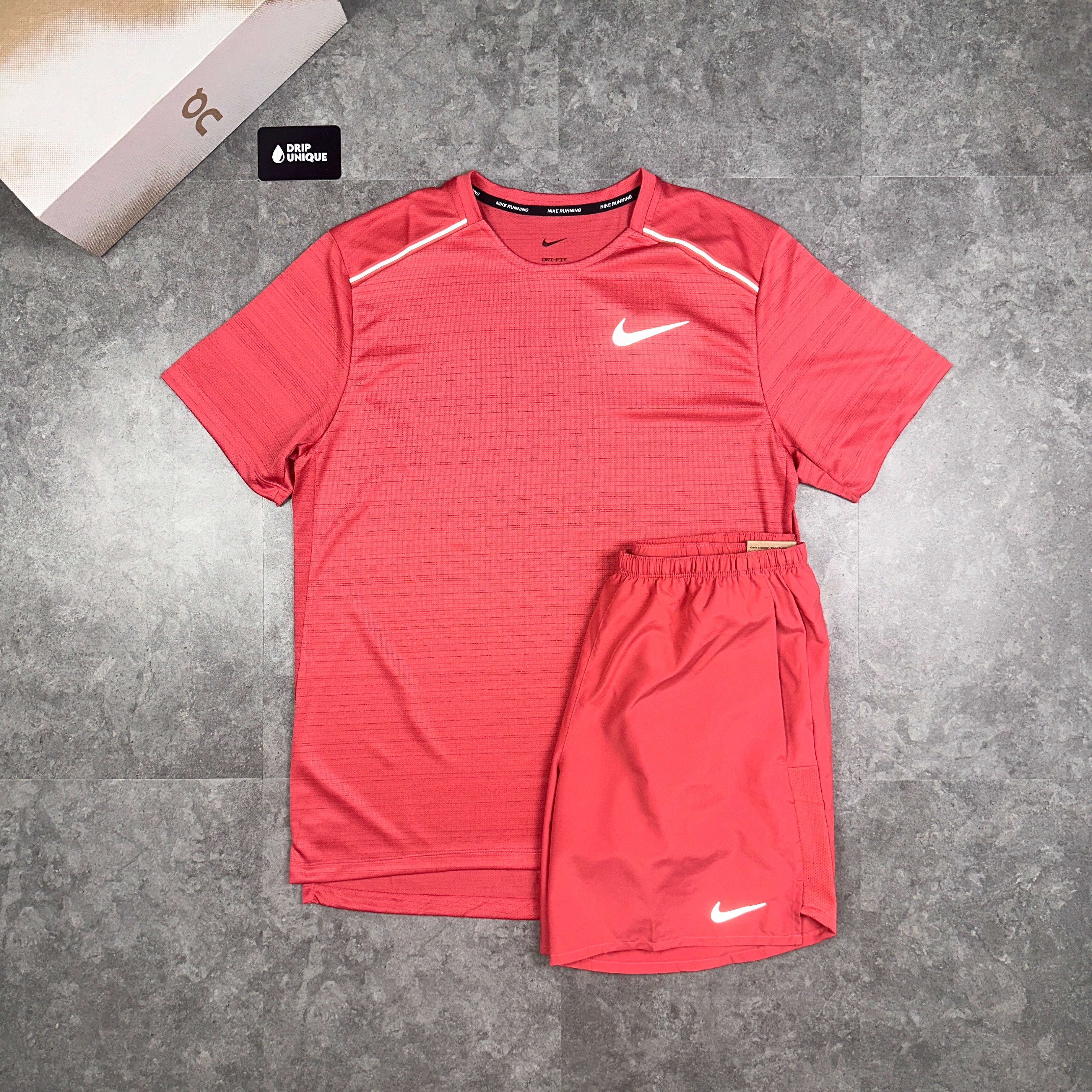 Nike Miler T-Shirt Adobe & Adobe Challenger Shorts Set - Image 7