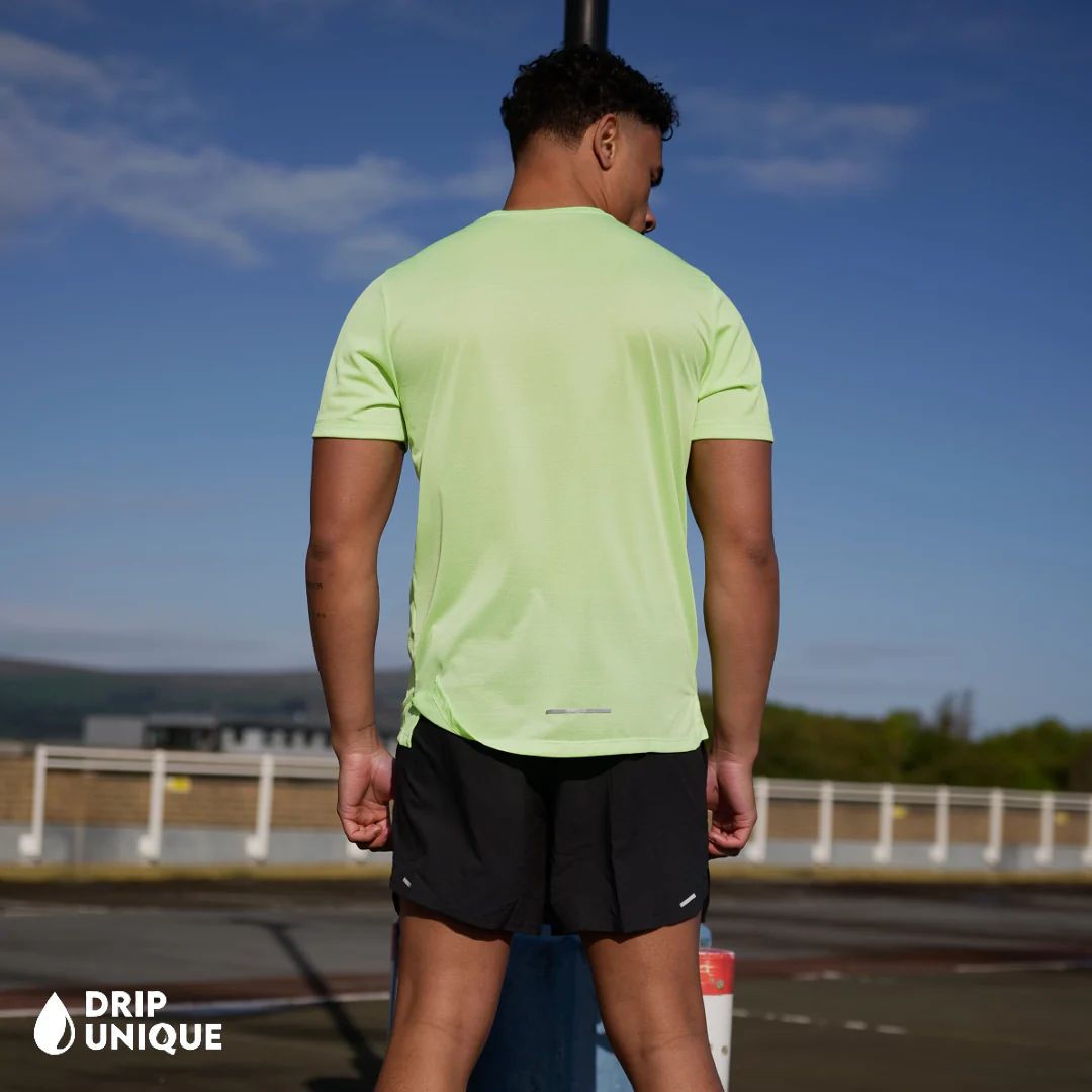 Nike Miler T-Shirt Ghost Green & Black Flex Stride Shorts Set - Image 4