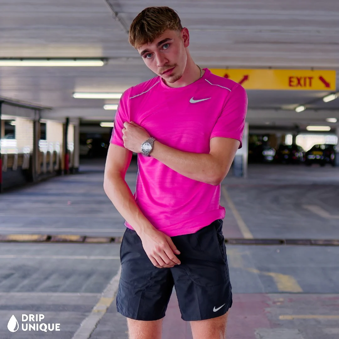 Nike Miler T-Shirt Hot Pink - Image 6