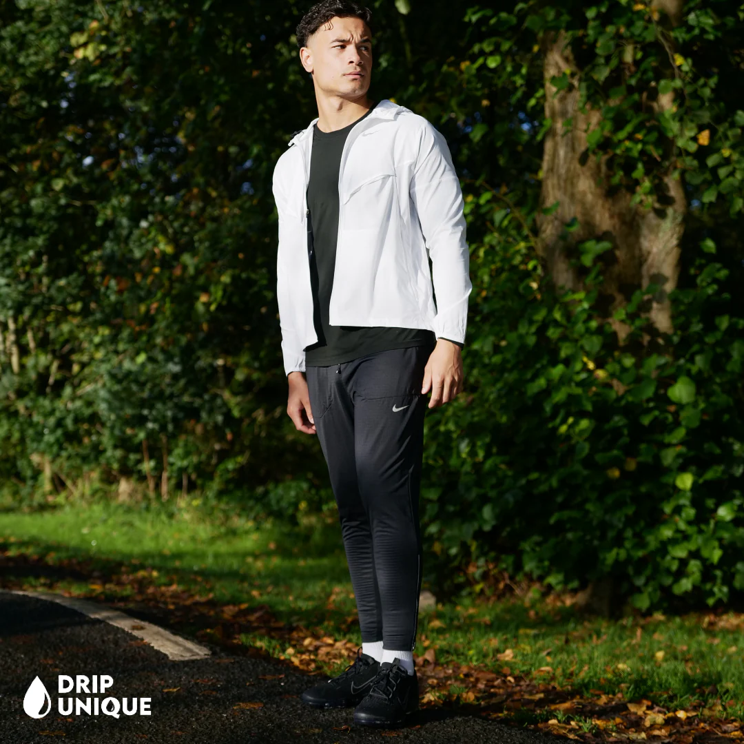 Nike UV Windrunner Jacket Ice White & Black Nike Phenom Pants Set - Image 3