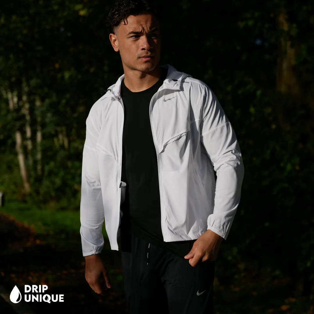 Nike UV Windrunner Jacket Ice White & Black Nike Phenom Pants Set - Image 4