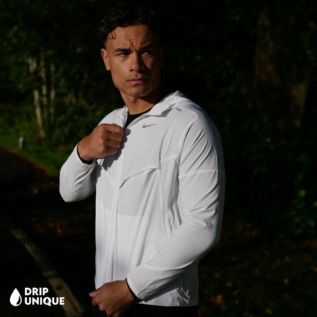 Nike UV Windrunner Jacket Ice White & Black Nike Phenom Pants Set - Image 6